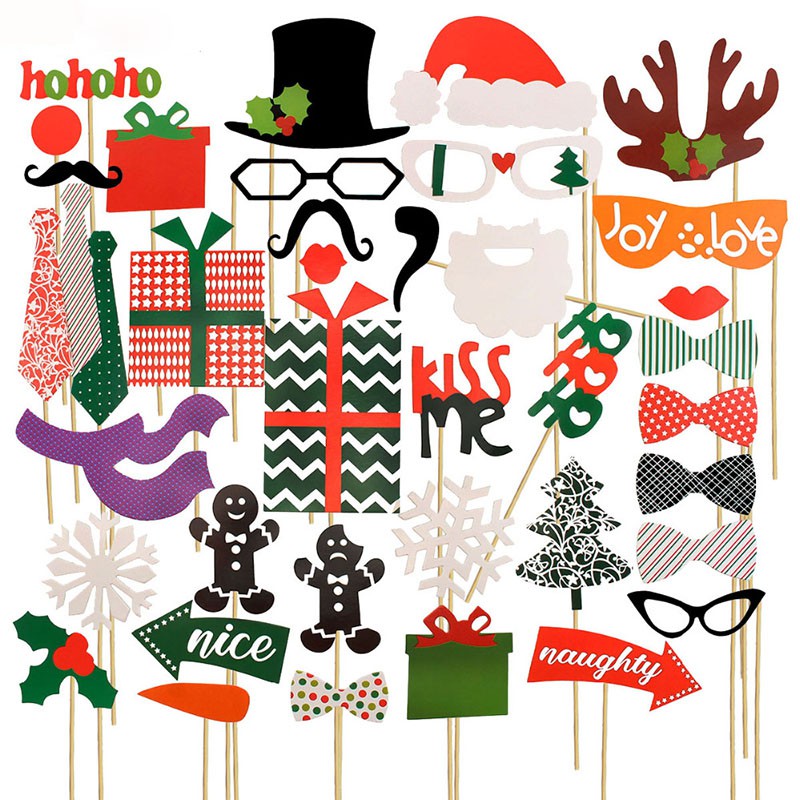 perlengkapan pesta fun prop photo booth tema natal christmas xmas