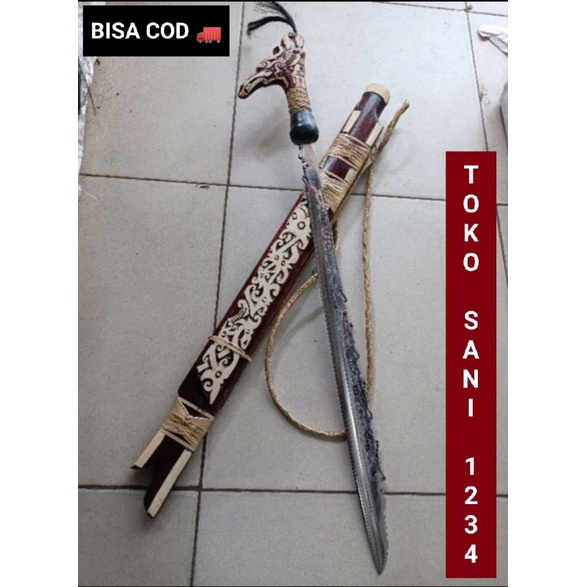 Mandau asli suku Dayak Kalimantan ukuran jumbo 80 cm