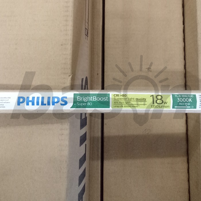 PHILIPS TL-D 18W Super BrightBoost - 60cm - 2700K / 3000K / 4000K / 6500K - KHUSUS OJOL