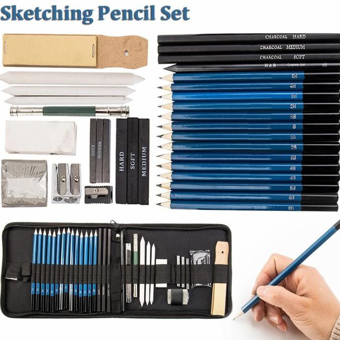 

36 Pcs Sketching Set Drawing Kit Tools Pensil Gambar Sketsa Art Manga