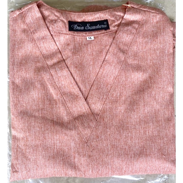 [LENGAN PANJANG] OK TWO TONE / DENIM EDITION / MEDICAL SCRUB / BAJU JAGA / BAJU OK/ BAJU PERAWAT / BAJU JAMAL DENIM / BAJU OK TWO TONE LENGAN PANJANG-PEACH-LGN PANJG