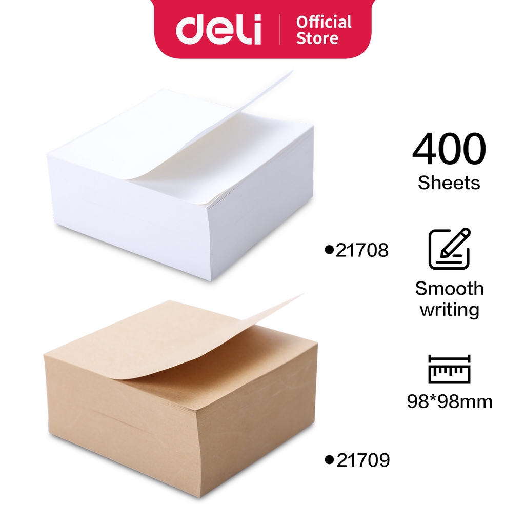 Deli Memo Paper Kertas Memo 400 Lembar Warna Putih Deli Memo Paper Kertas Memo 400 Lembar Warna Putih