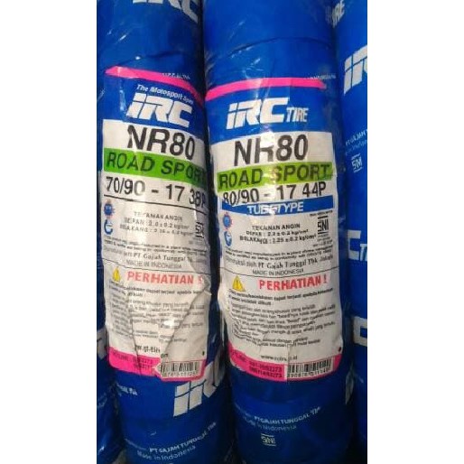 BAN LUAR IRC 70/90-17 NR80 TUBETYPE