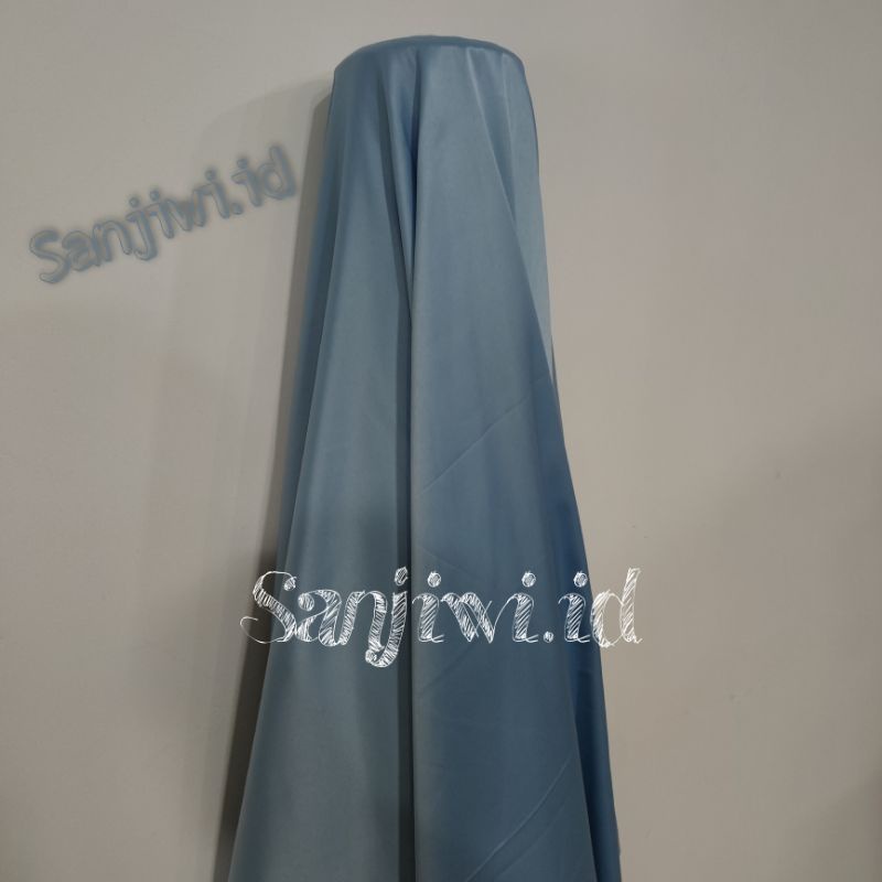 Kain SATIN VELVET PREMIUM / Kain Satin Bridesmaid High Quality-Dusty blue