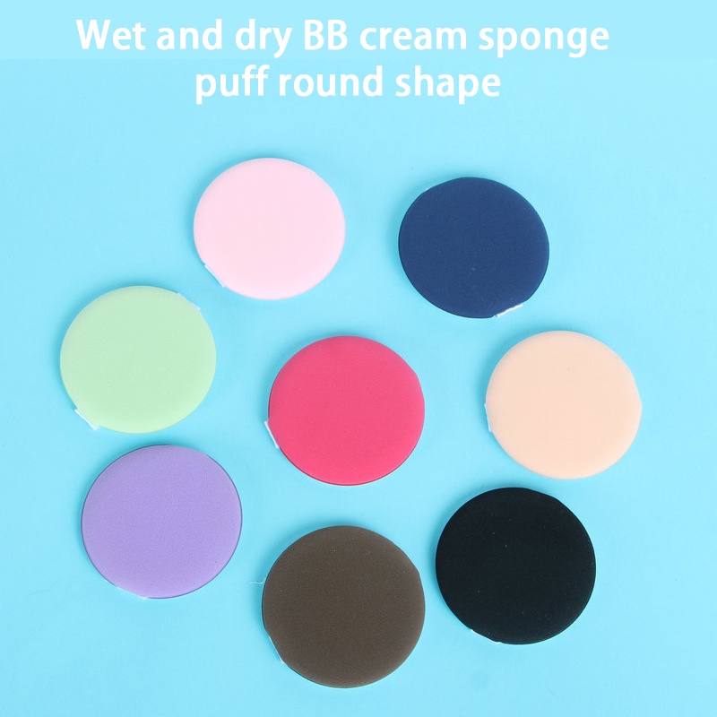 Spons Bedak Tabur/make Up Spons Bentuk Bulat/Basah Dan Kering Penggunaan Ganda Mudah Diaplikasika Rias/Jangan Makan Bedak Untuk Makeup Ganti Puffnya Alat Kecantikan