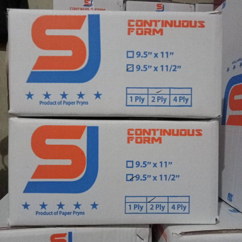 

continues form SJ Oren 9½x11/2 2ply (1lembar dibagi 2) Khusus instan