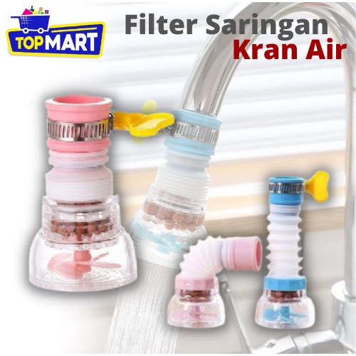 Filter Saringan Kran Air Kipas Kincir Putar Sambungan Keran FLEXIBLE Kepala Wastafel 10204/10203 TOPMART