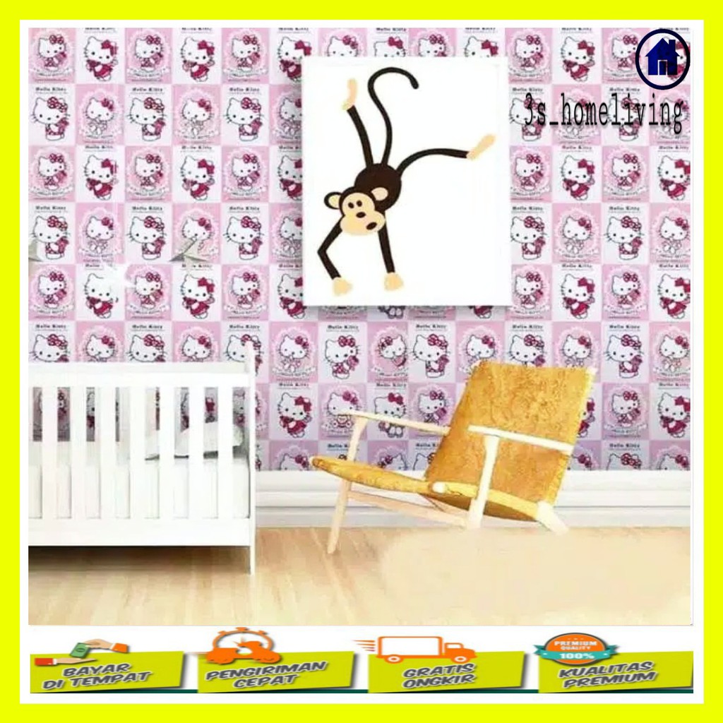 (COD) Wallpaper Dinding Hello Kitty Sanrio / Wallpaper HK / Wallpaper Karakter / Wallpaper Kartun 90