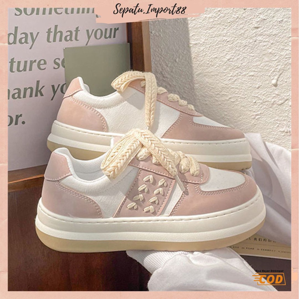 [SEPATU.IMPORT88] Sepatu Wanita Sneakers Wanita Import Premium Quality Model Terbaru Korea Style DF 587