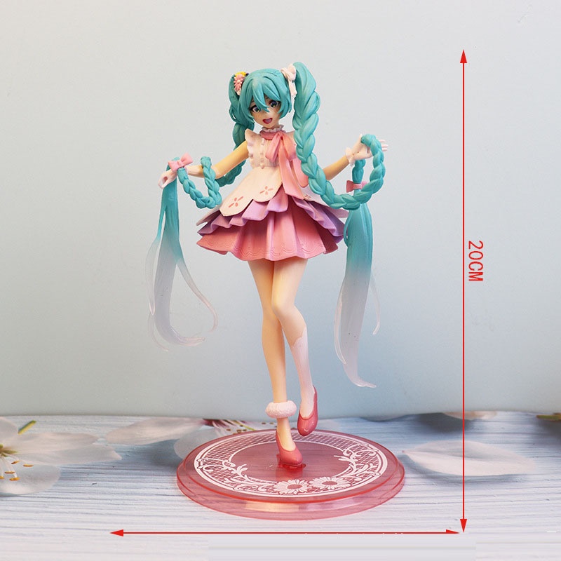 Mainan Action Figure Anime Hatsune Miku Kawaii Little Devil Bahan PVC Ukuran 15CM Untuk Hadiah Ulang Tahun Anak