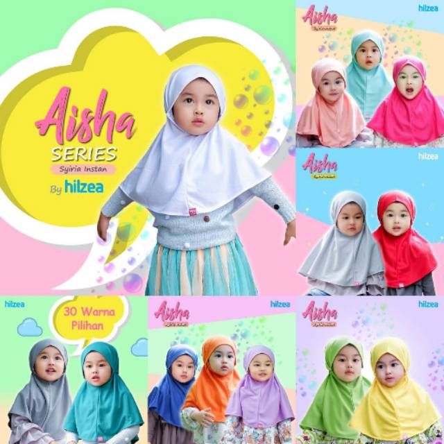 HILZEA Jilbab Anak Syiria Kerudung Aisha Tali Belakang Gratis Ongkir