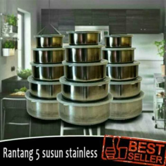 Rantang Susun 5 Bahan Material Stainless Steel Murah Berkualitas