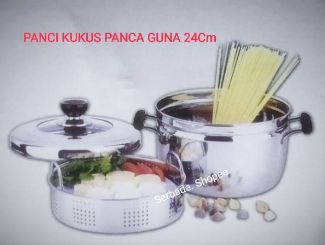 STEAMER PANCI KUKUS STAINLESS STEEL 24CM