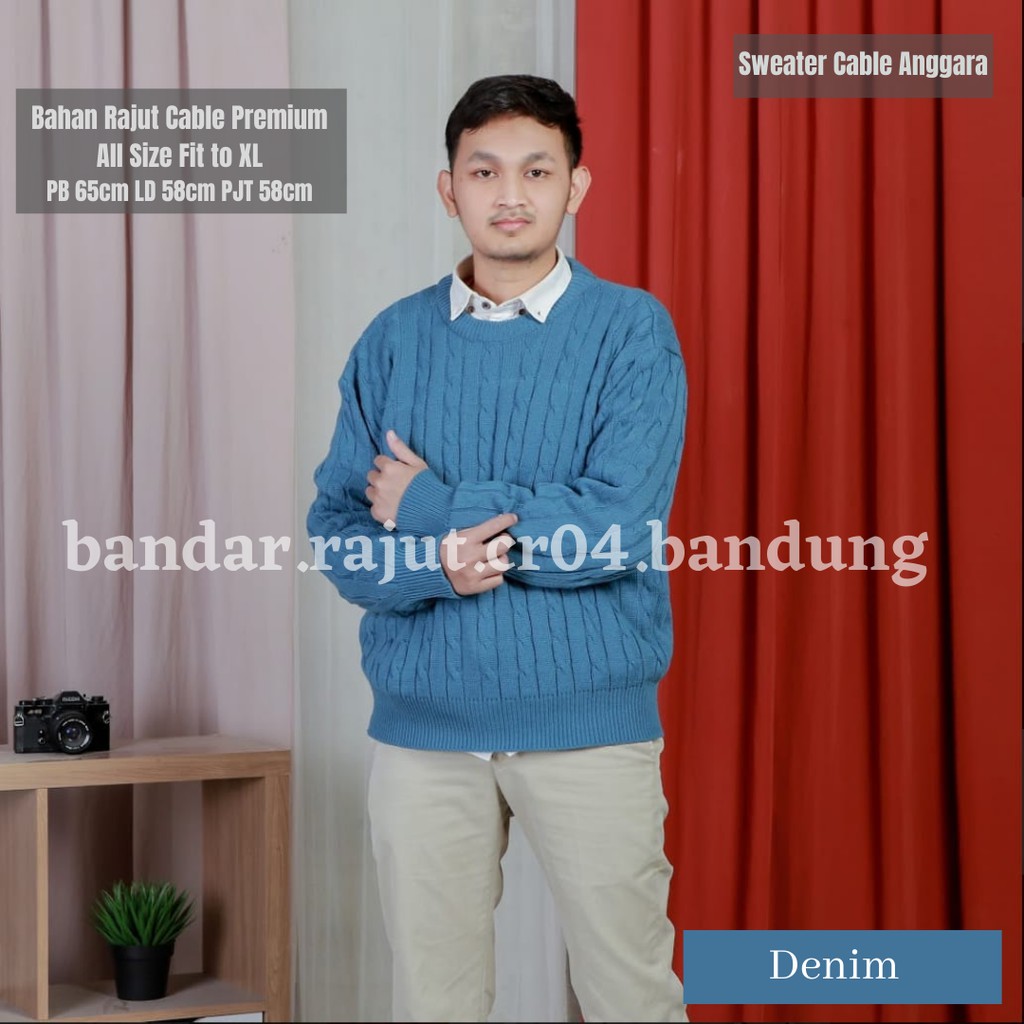 Sweater Rajut Cable Anggara 7 Gate Branded