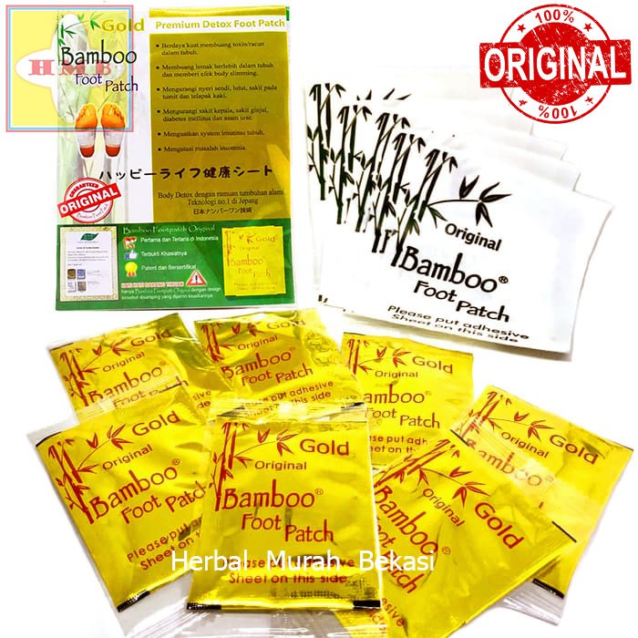 Original Koyo Kaki Bamboo Foot Patch Gold Original Paket Sepasang
