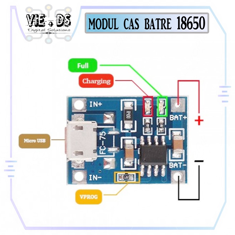 tp4056 modul cas baterai 18650