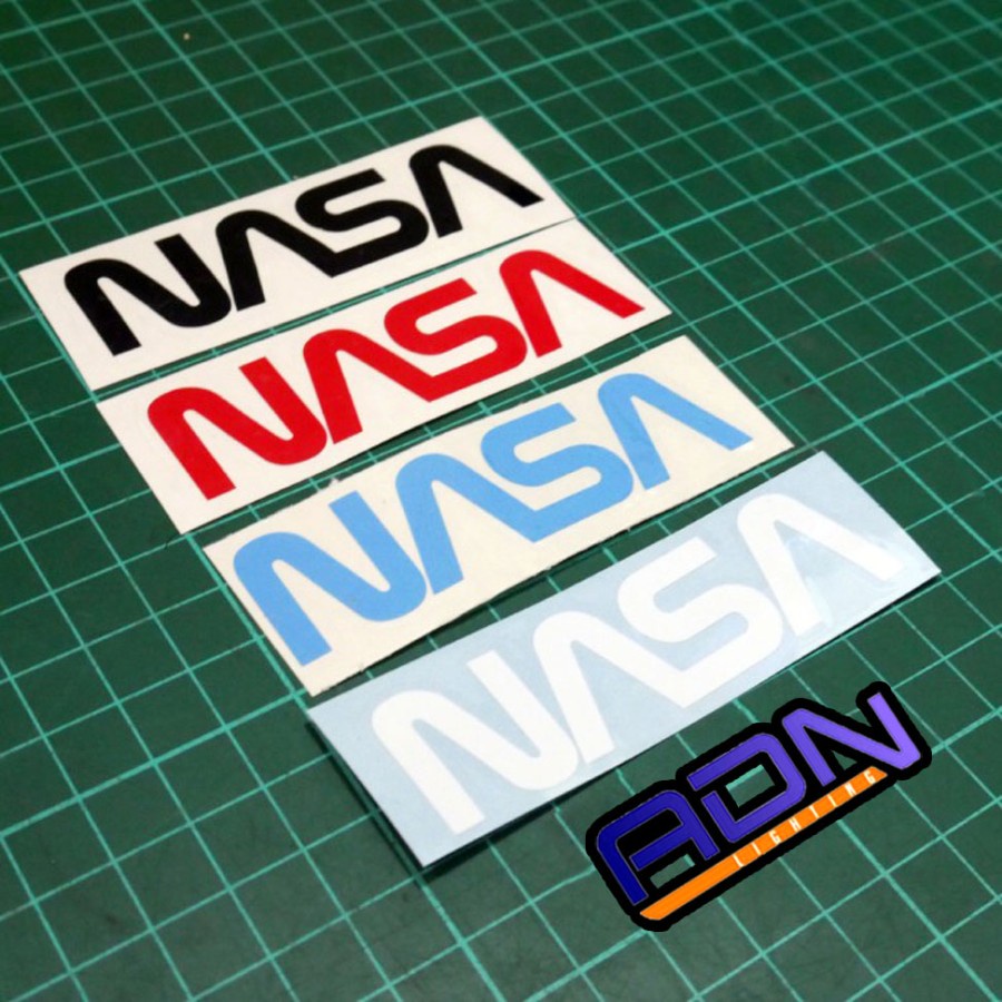 Stiker NASA Logo Cutting Sticker logotype untuk aksesoris Mobil Motor By ADN