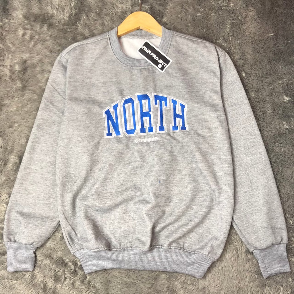 Sweater Crewneck RUss.co West, East, North, South, Motif Bordir | Sweater Terlaris Laki-Laki dan Perempuan