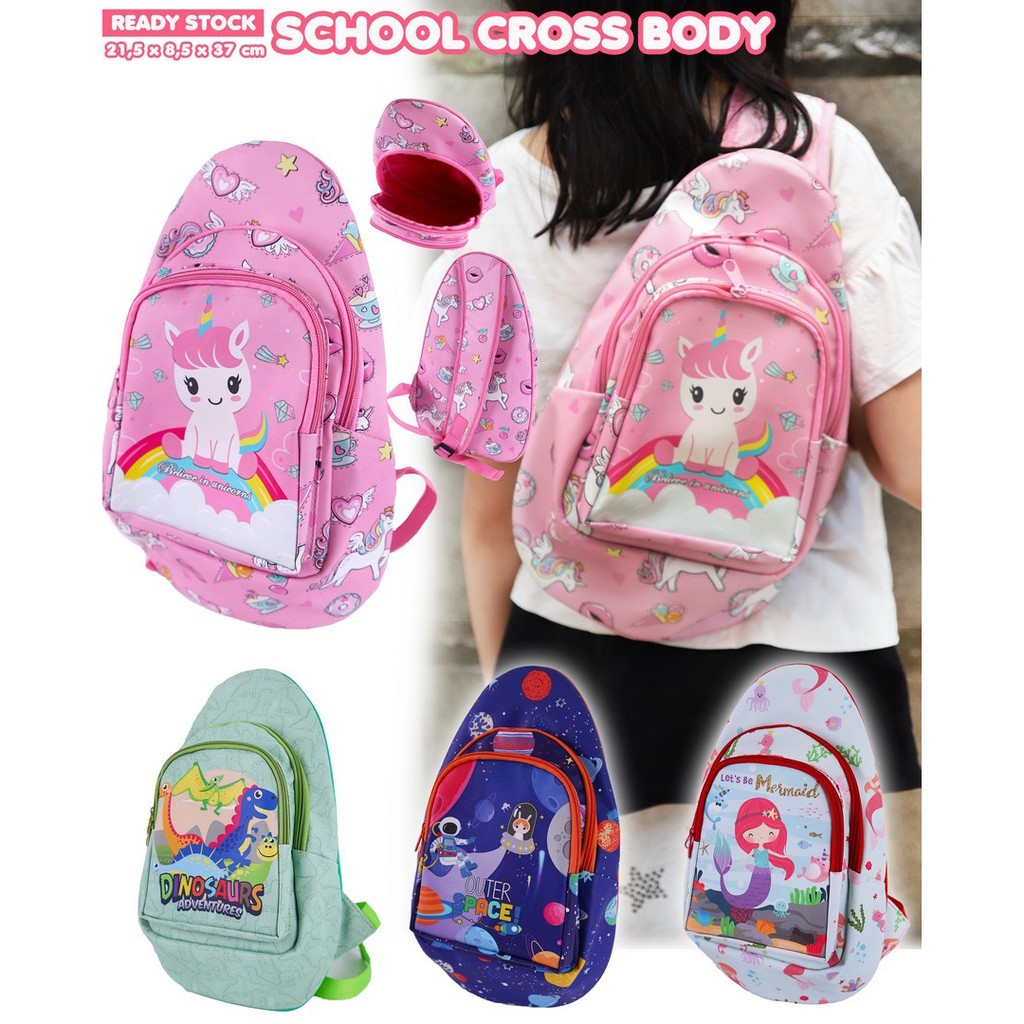 School Cross Body Pack Tas  Selempang  Shopee  Indonesia