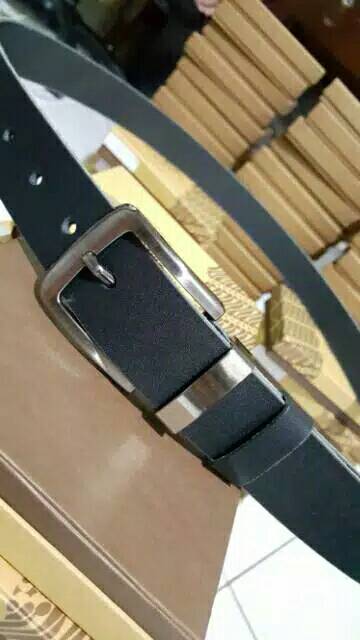 Sabuk belt gesper ikat pinggang pria kulit asli satu lapis kualitas premium murah branded non import