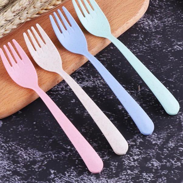 ➞I0V OSM JKT H515 Sendok Garpu Set / 3 In 1 / Jerami /  Alat Makan Set /  Alat Makan Korea ✡ ★