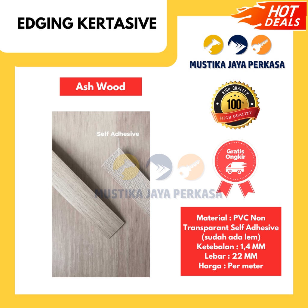 Edging Kertasive PVC Interior Edging HPL List Meja Laci Sticker Adhesive