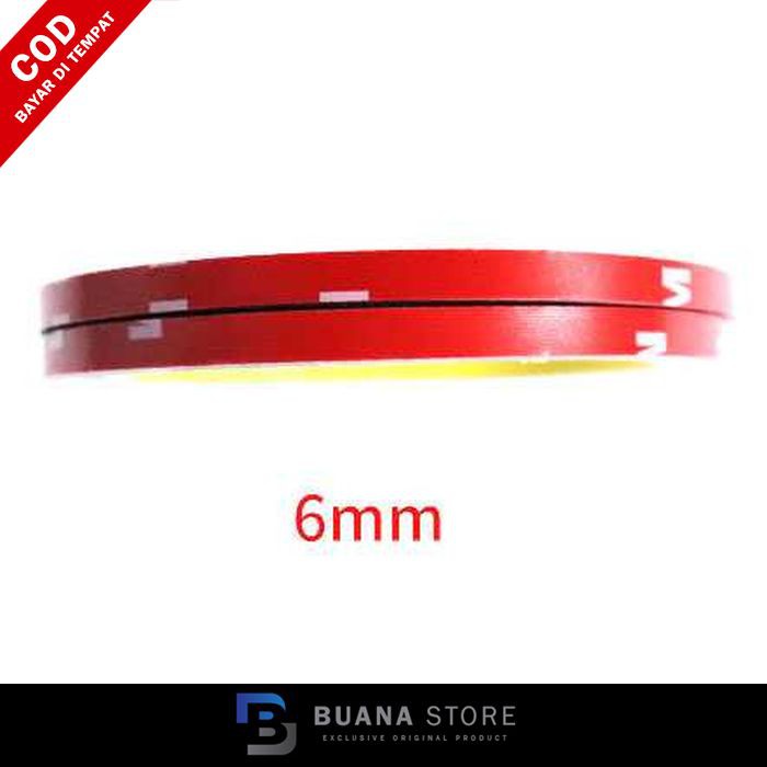 

Double Tape Merah Double Tip Lem 2 Sisi Kecil Besar VN3 3 Meter BN109