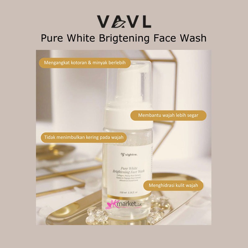 [BPOM] VAVL PURE WHITE BRIGHTENING FACE WASH/ GLOWING SERUM/ NIGHT CREAM