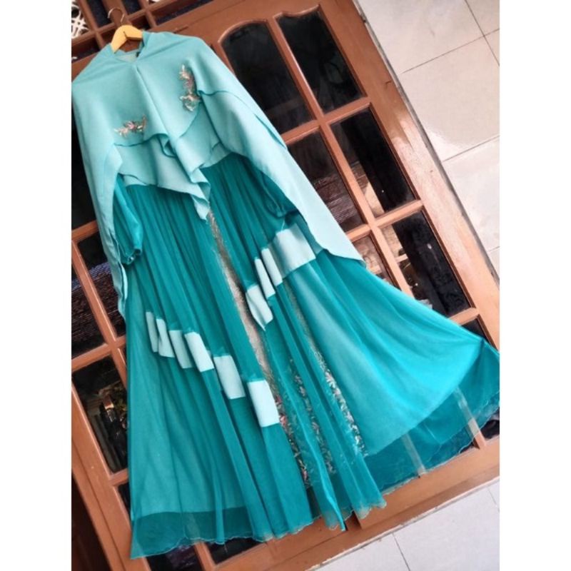 ( BISA COD ) | SET GAMIS SYARI TILE KRIWIL PESTA | GAMIS TILE BORDIR MEWAH | GAMIS MEWAH REMPEL