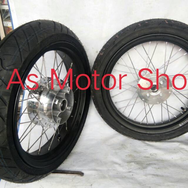 Velg komplit cb150r cbr150r new megapro new cb150r tromol plus ban luar dalam merek irc bonus rakit