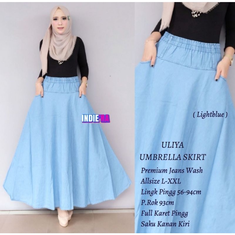 ROK JEANS PANJANG WANITA MODEL BARU BAWAHAN PEREMPUAN KEKINIAN  WANITA DEWASA  JEANS TERMURAH TERBAR