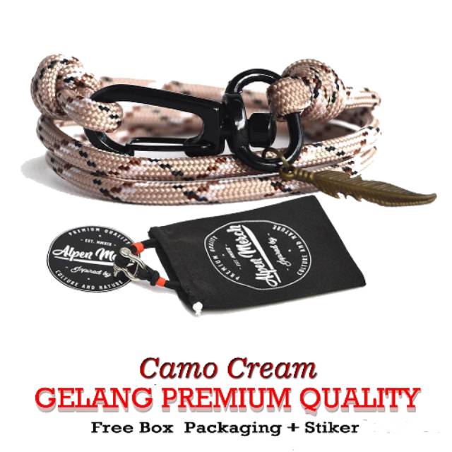 GELANG TALI WANITA PRIA HITS KEKINIAN MASAKINI TERPOPULER MILENIAL HITS GAUL Camo Cream