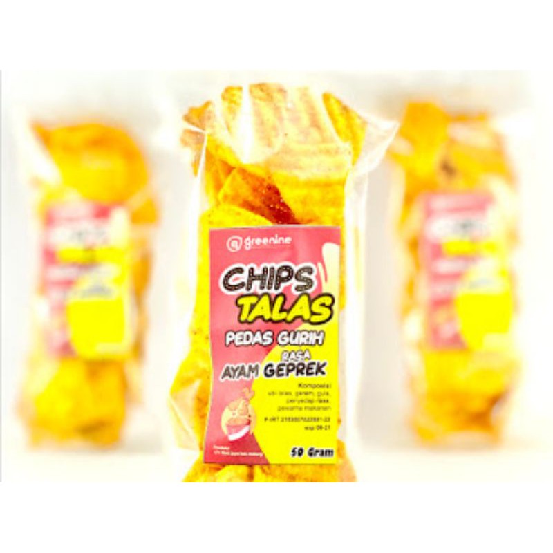 

Tikachu chuchu Chips Talas Pedas Gurih Rasa Ayam Geprek Halal Higienis Enak Murah Renyah 50 Gram