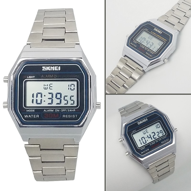 SKMEI Original - Jam Tangan Unisex Digital Silver