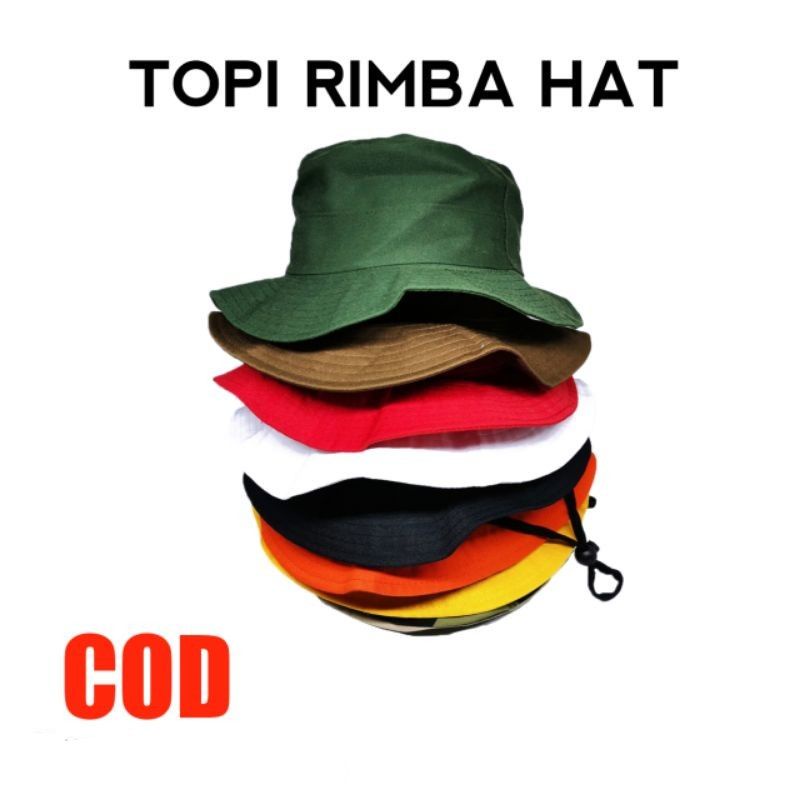 TOPI RIMBA POLOS TOPI RIMBA PRIA TOPI RIMBA  COSTUM TOPI GUNUNG TOPI TALI