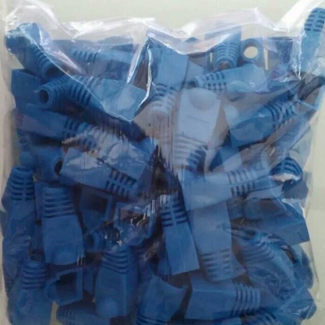 PLUGBOOTH RJ 45 CAT 6/CAT 5 WARNA BIRU 50 PCS