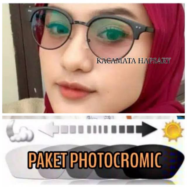 FRAME KACAMATA MINUS | PAKET LENSA PHOTOCROMIC | KACAMATA ANTI RADIASI KACA MATA BACA | 822