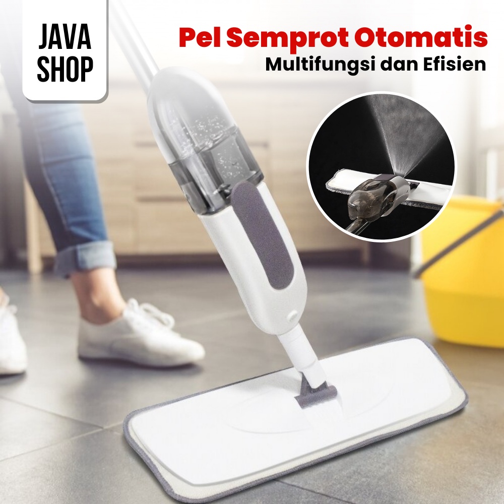 JAVASHOP Pel Lantai Semprot Otomatis Spray Mop