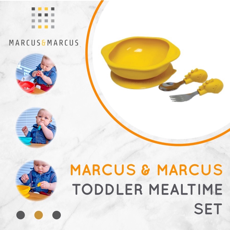 Marcus&amp;Marcus Toddler Mealtime Set - Yellow Giraffe