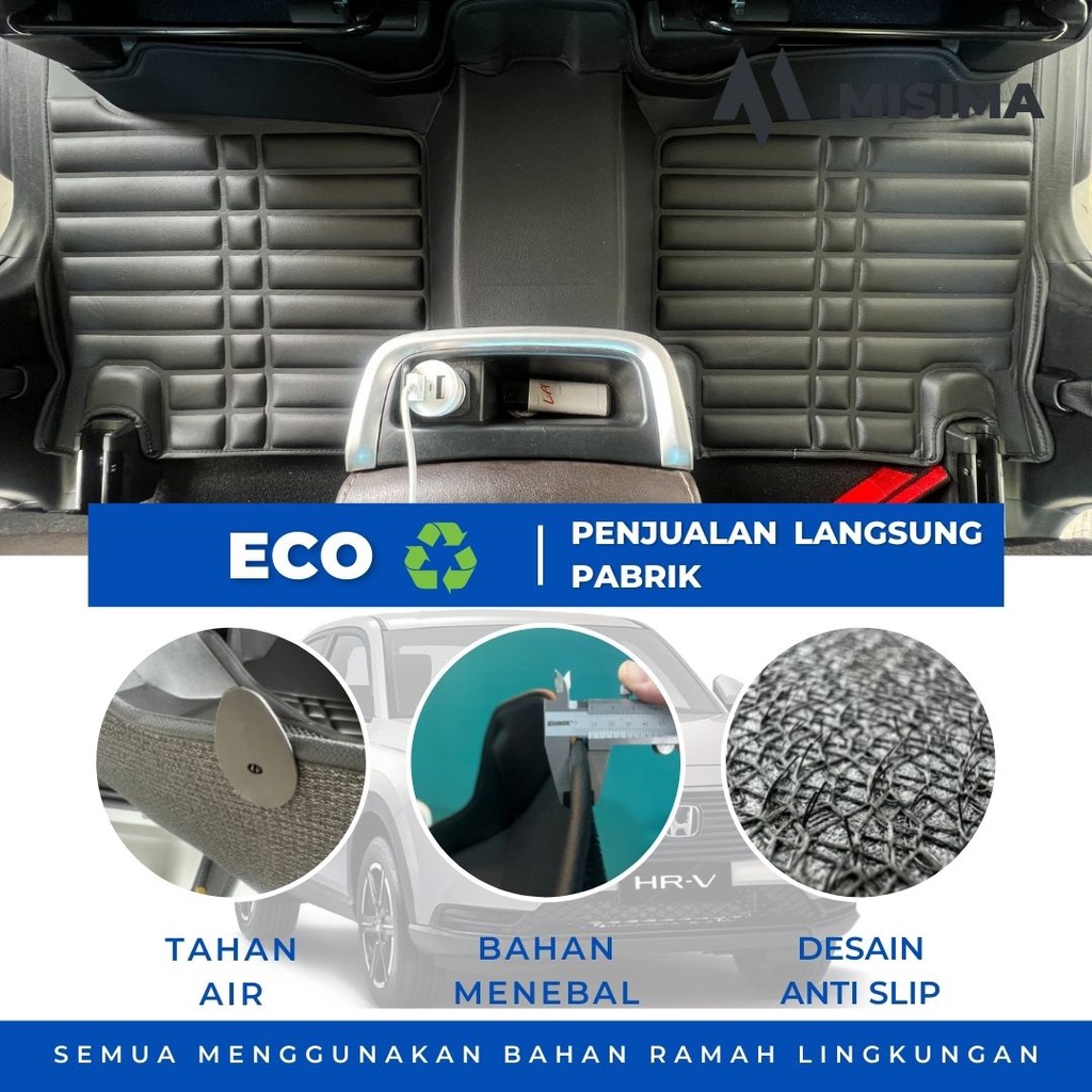 Karpet 5D / Car Mats Toyota Fortuner / Innova 2016 - 2022 Motif Carbon Premium