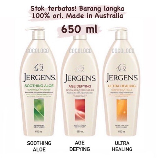 Jergens Body Lotion 650 ml Aussie Original