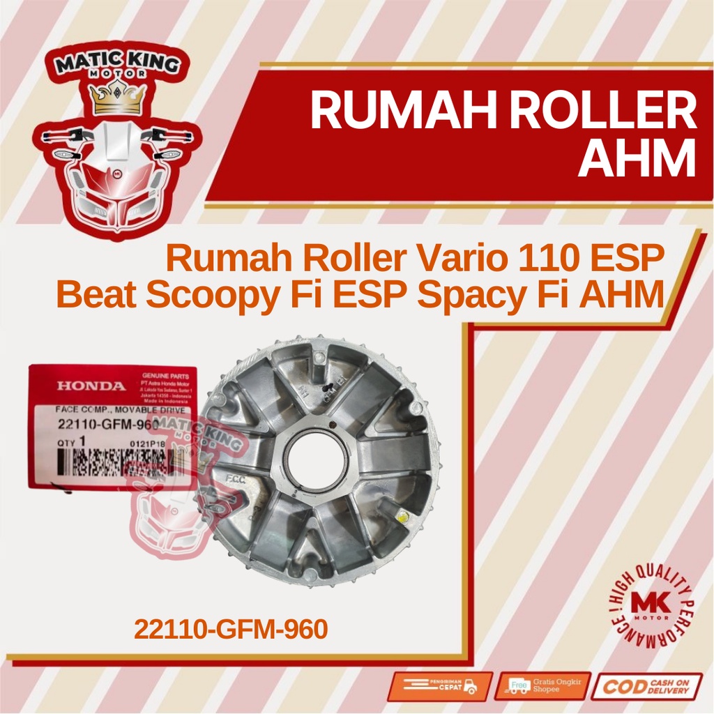 Rumah roller Face Comp Beat Scoopy Spacy 110 Fi starter kasar 22110-GFM-9600 asli AHM