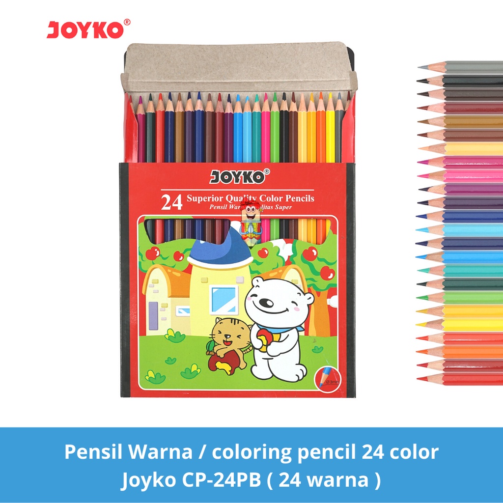 

Pensil Warna / coloring pencil 24 color Joyko CP-24PB ( 24 warna )