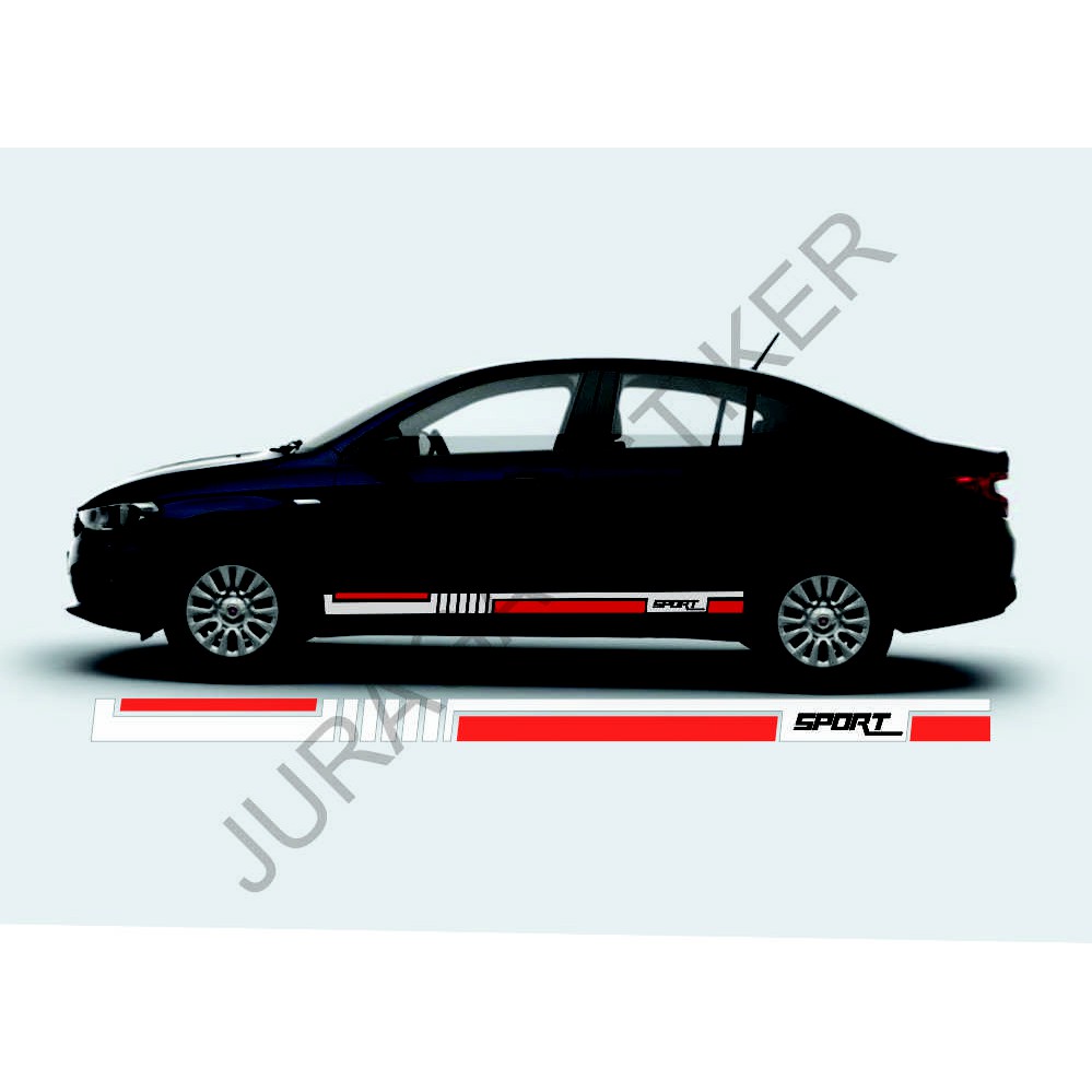 List Striping Cutting Stiker Bodi Samping Bawah Mobil Jazz Mobilio