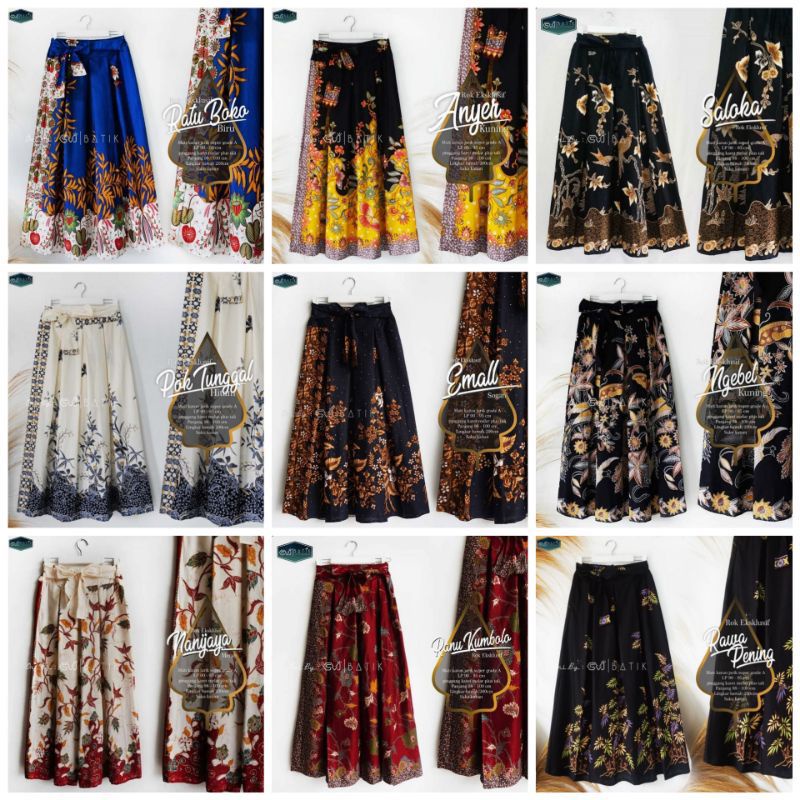 GROSIR ROK BATIK PANJANG PREMIUM EXCLUSIVE UNGGUL JAYA