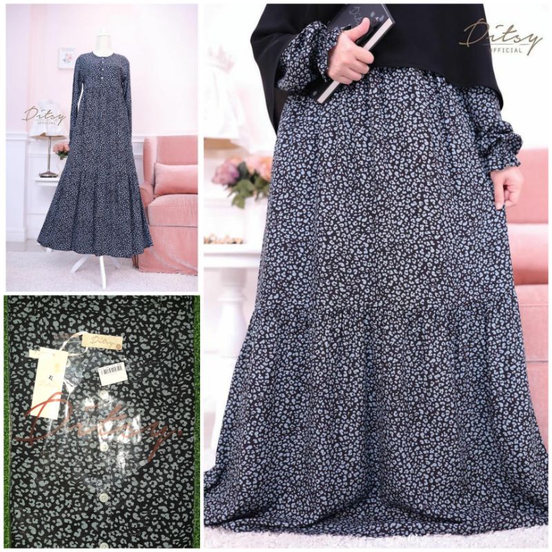 DITSY NIGHTGOWN Februari 2022 LEO BLACK size XL