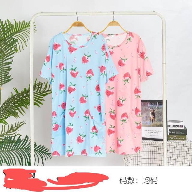 Baju tidur wanita import dress kembang pita