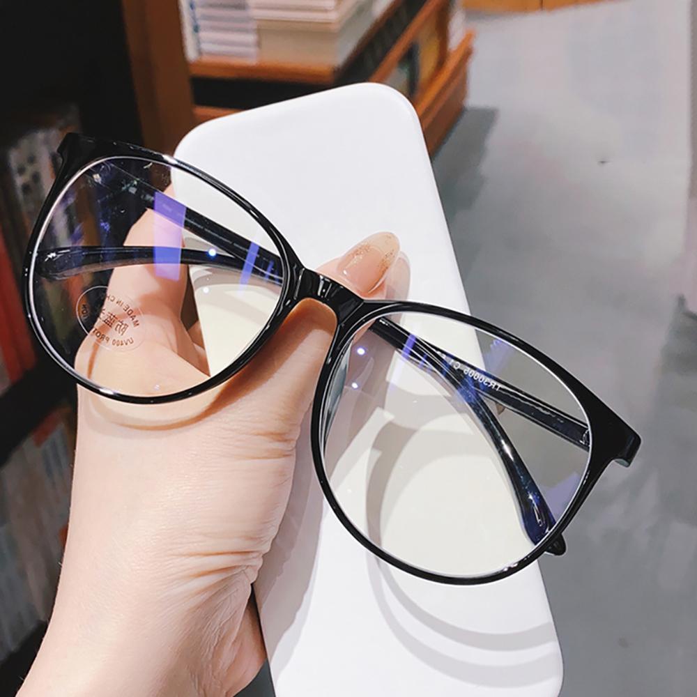 REBUY Rebuy Blocking Glasses Transparent Korean Anti Blue Light Pria Kacamata Bulat Plastik Transparan