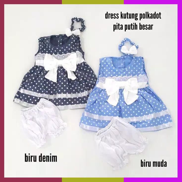 Polkadot Dress / Dress Bayi / Baju Bayi Perempuan Lucu