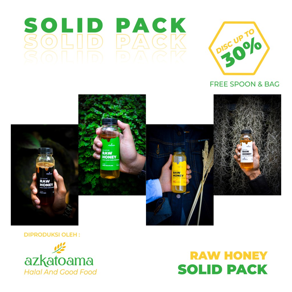 

Raw Honey Azkatoama - Madu Mentah Tanpa Proses Pemanasan - Solid Pack 300gr